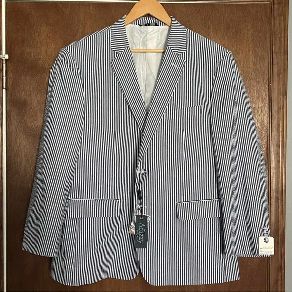 NWT Afazzy Seersucker 46R Blazer